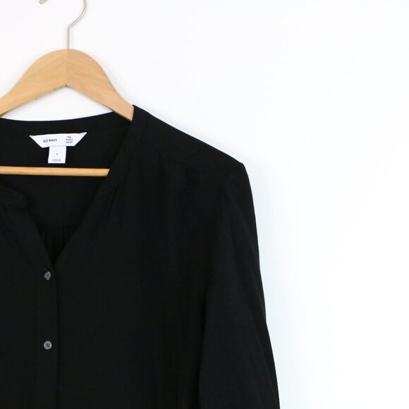 *Old Navy Black Long Sleeve Tunic Blouse - Picture 4 of 8